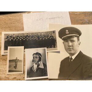 Vintage NAS Minneapolis Navy Pilot Photo Collection